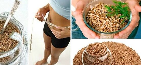Dietaren menuaren osagai nagusia buckwheat porridge da.